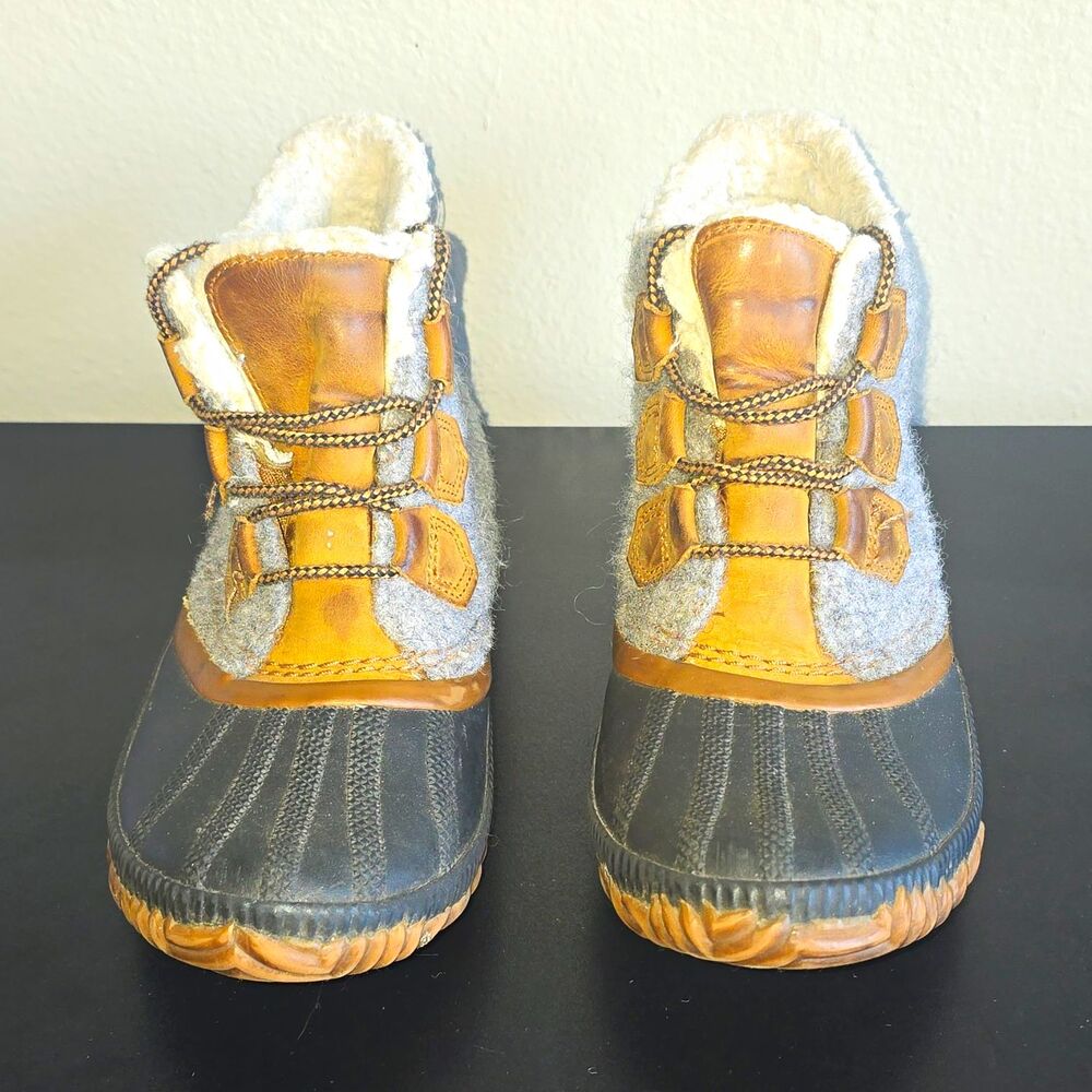 SOREL Waterproof Women’s Duck Boots NL3150-052 Ankle Lace-Up US 7 EU 38